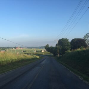 A quote farm road, seen while biking