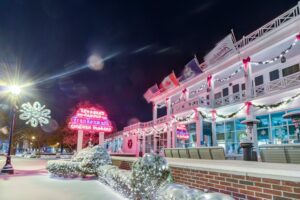 A holiday light display in Frankenmuth