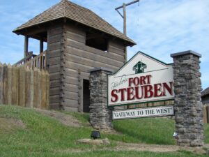 The sign in front of Historic Fort Steuben