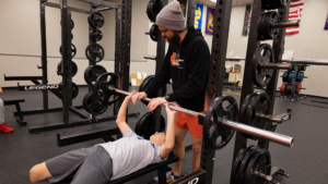 Lifting weights at 440 Performance Youth Training