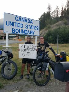 The Canada/United States Boundary on the Great Divide Mountain bike Ride