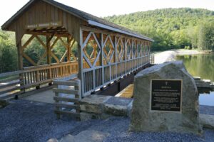 A covered bridge in the Allegheny National Forest