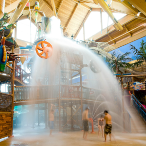 An exciting indoor water park