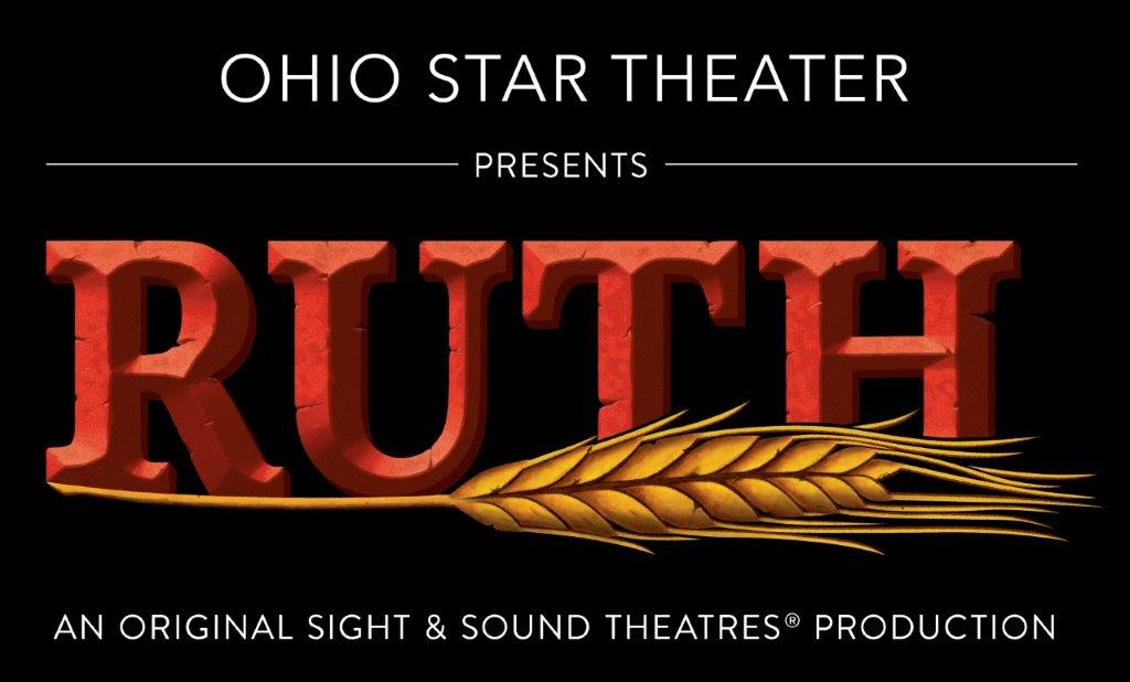 The logo for "Ruth" at the Ohio Star Theater. The word "Ruth" appears behind a stalk of wheat.