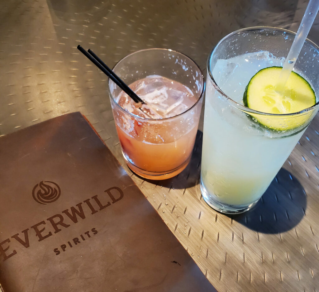 Everwild Spirits menu, located on the Shores & Islands Ohio Cheers Trail